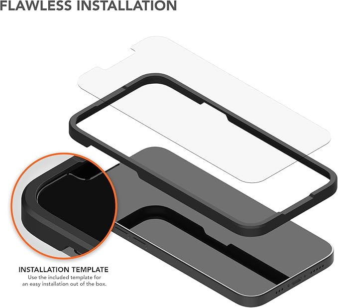 Rokform - iPhone 13 Pro Max Screen Protector Active Touch Shatter Proof High Definition Case Friendly Tempered Glass iPhone Screen Protector 2 Pack (Clear)