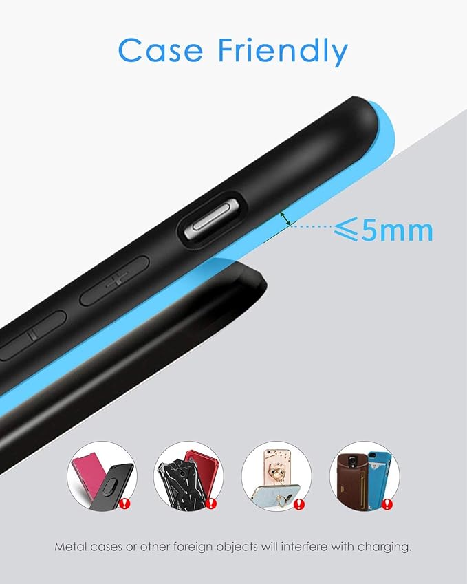 NANAMI Fast Wireless Charger 10W Max Wireless Charging Stand with PD20W Adapter Charger Compatible for iPhone 17/17 Air/17 Pro/17 Pro Max/16/15/14/13/12Samsung Galaxy S26/S25/S24/S23/S22/S21/Note 20
