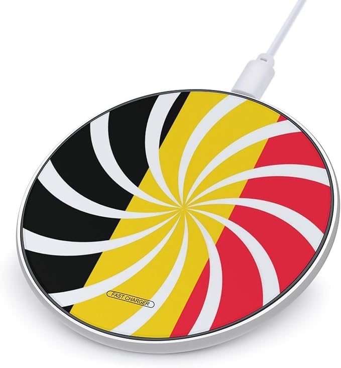 Swirl Belgium Belgian Flag Phone Charger Magnetic Charging Pad Anti-Slip with USB Cable
