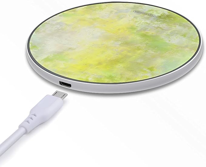 Pistachio Green Fast Portable Charger 10W Funny Graphic Phone Charging Pad with USB Cable