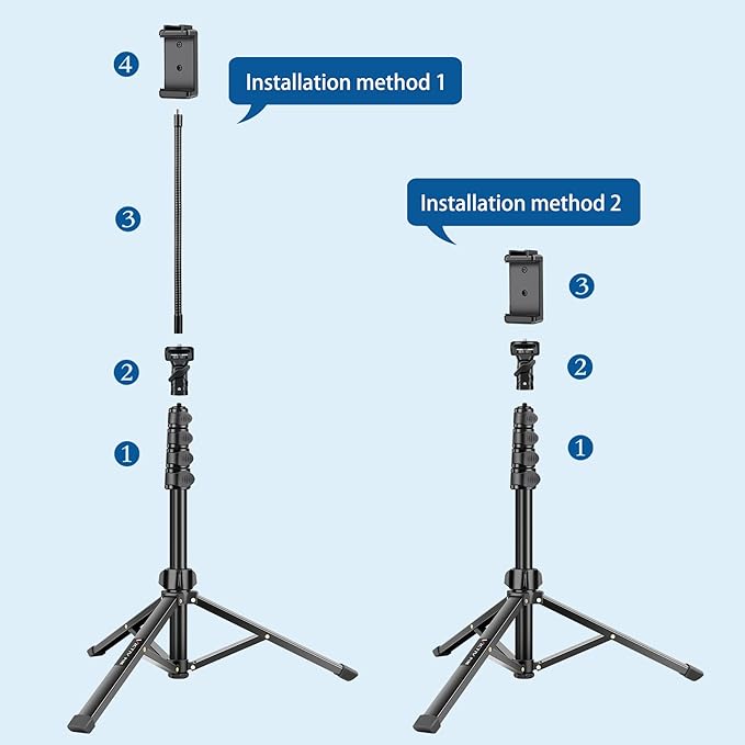 Phone Tripod Stand 85 Tall Cellphone Tripod for iPhone with Gooseneck Remote Flexible Portable Phone Stand for Recording Compatible with iPhone 14 13 12 pro Android Camera