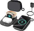 Wireless Charger for iPhone 16 15 14 13 Pro Max Plus - Foldable Charging Pad for Apple Watch Series/Airpods 3 2 Pro/Pro2(Black)