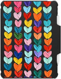 CASETiFY Impact Folio Case for iPad Air 10.9 (4th/5th Gen) - Clear Polka Daub Hearts - Clear Black