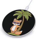 Kawaii Fox Palms Trees Phone Charger Magnetic Charging Pad Anti-Slip with USB Cable