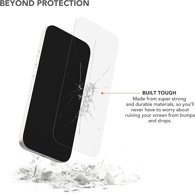 Rokform - Screen Protector Compatible with the iPhone 16 Pro Max Active Touch Shatter Proof High Definition Case Friendly Tempered Glass iPhone Screen Protector 2 Pack (Clear)