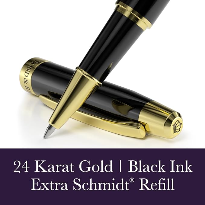 Gloss Black & 24 Karat Gold Finish