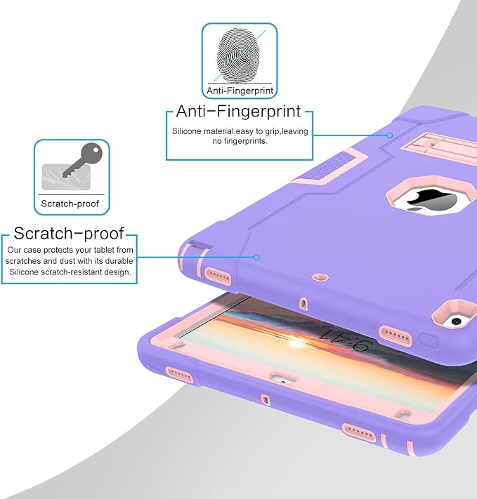 BENTOBEN for iPad Air 3rd Generation Case iPad Pro 10.5 2017 Case 3 Layers Heavy Duty Rugged Shockproof Kickstand Protective Tablet Cover for iPad Air 3 10.5 2019 /iPad Pro 10.5Purple/Rose Gold