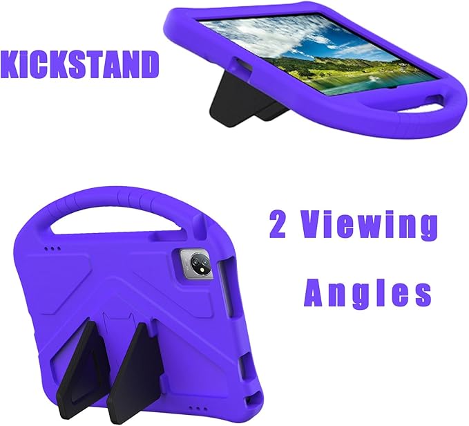 Kids Universal Case for Blackview Tab 8 WiFi 10.1 inch 2023 EVA Foam Stand Handle Cover for Blackview Tab 7 WiFi/OSCAL Pad 60/ DragonTouch Notepad 102/ Teclast P40HD 10.1 Tablets - Purple
