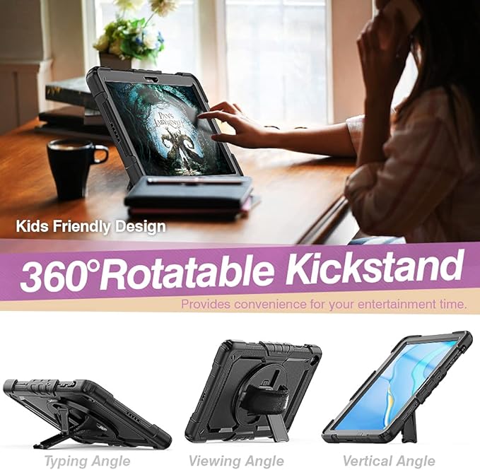 SZKMG Case for Huawei Matepad T10s 10.1/ T10 9.7 with Stand [Screen Protector] Glass Rugged Protective Cover for Huawei Tablet Matepad T 10s 10