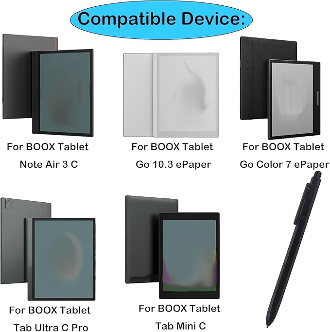 Stylus Pen With Eraser for BOOX Tablet Note Air 3 Go 10.3 and Tab Ultra