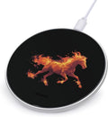 Horse with Flame Fast Portable Charger 10W Funny Graphic Phone Charging Pad with USB Cable