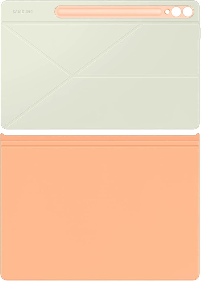 SAMSUNG Galaxy S10+ | Tab S9+ | S9FE+ Smart Book Cover Tablet Protection Case Portrait and Landscape Modes Detachable Platform Auto Screen On/Off US Version Orange