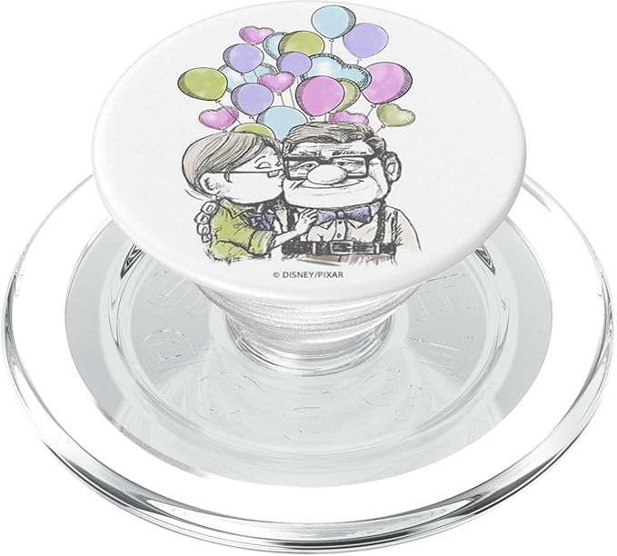 Disney Pixar Up Carl Ellie Kiss with Balloons PopSockets PopGrip for MagSafe
