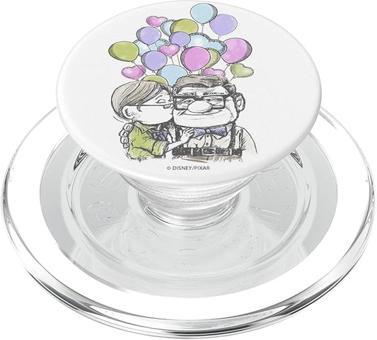 Disney Pixar Up Carl Ellie Kiss with Balloons PopSockets PopGrip for MagSafe