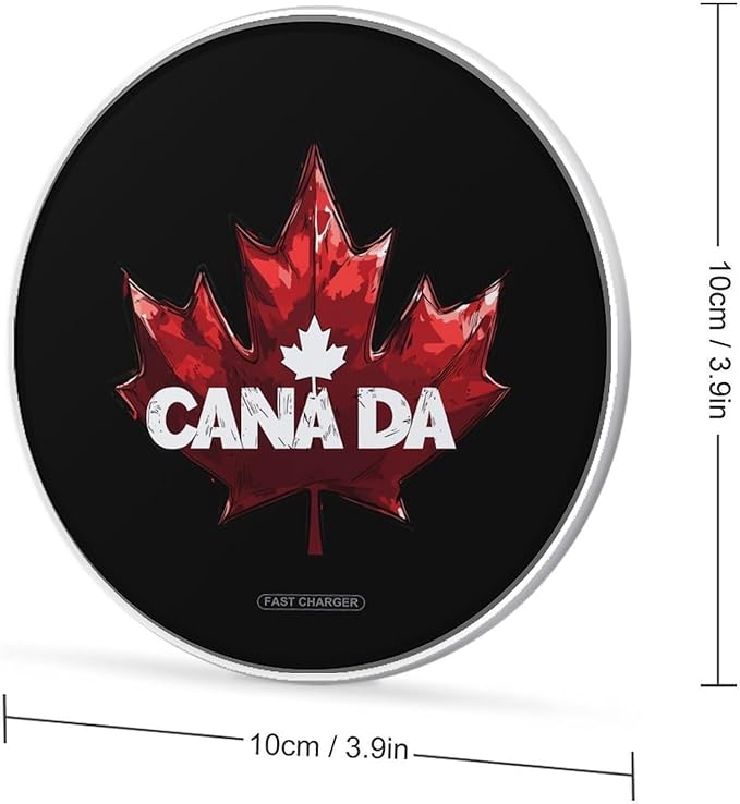Canada Leaves Wireless Charger Anti-Slip Wireless Charging Pad Slim Charger Mat for Men Women