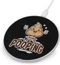 Poo Pooping Fast Portable Charger 10W Funny Graphic Phone Charging Pad with USB Cable