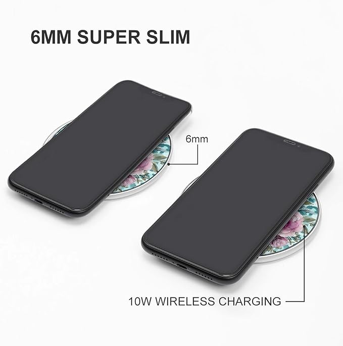 Western Auntie Heart Fast Portable Charger 10W Funny Graphic Phone Charging Pad with USB Cable