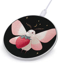 Cute Moth with A Strawberry Phone Charger Magnetic Charging Pad Anti-Slip with USB Cable
