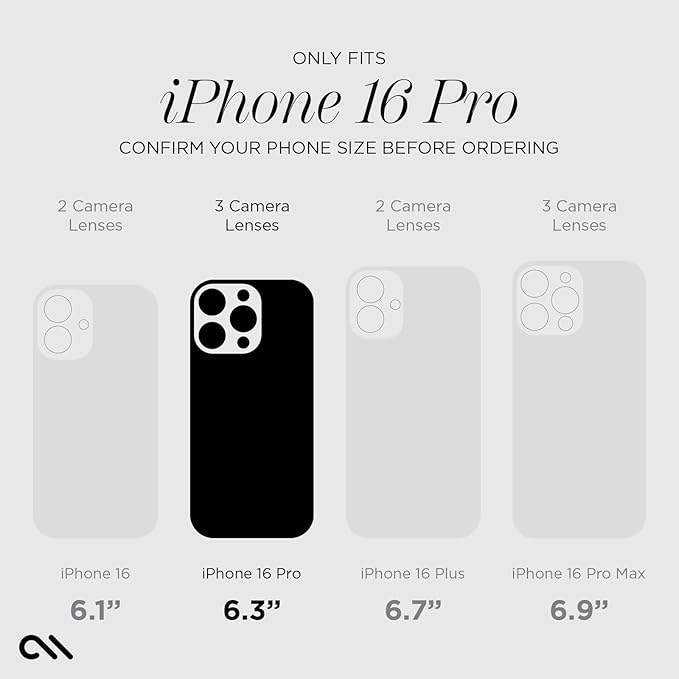 Case-Mate iPhone 16 Pro Screen Protector - Anti-Scratch Tempered Glass with Shatter Protection - Durable 9H Glass with Touch Sensitivity Ultra High Clarity Case Friendly and Easy to Apply - Clear