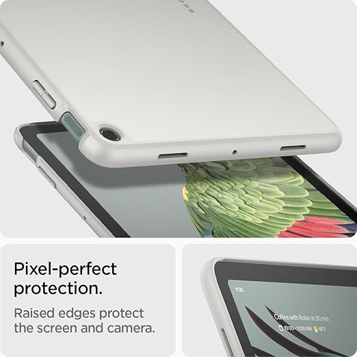 Spigen for Google Pixel Tablet Case (2023) Thin Fit Pro Full-Back Slim Fabric Case Drop-Shockproof Cover Compatible with Charging Speaker Dock Gray