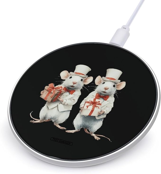 Funny Mouse Fast Portable Charger 10W Funny Graphic Phone Charging Pad with USB Cable