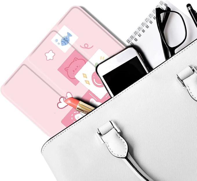 MAYCARI Splicing Lucky Cat Case for iPad Pro 11 Inch Case 2022/2021/2020 with Pencil Holder Cute Animal iPad Pro 4th/3rd/2nd Generation Protective Case with Soft TPU Back