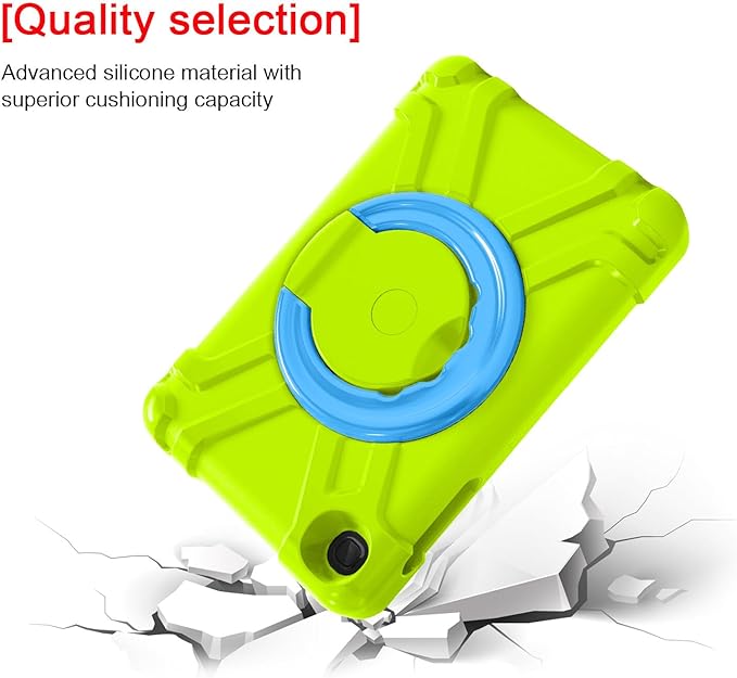 Compatible with Samsung Galaxy Tab A 8.0 (2019) Tablet CaseRugged Kids Case with Stand Lightweight Shockproof Kids Friendly Tablet Cover Grass Green+Blue