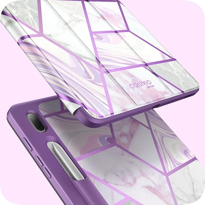 i-Blason Cosmo Case for Samsung Galaxy Tab S7 FE 12.4 2021 Release Case Full-Body Trifold with Built-in Screen Protector Protective Smart Cover with Auto Sleep/Wake &amp Pencil Holder (Ameth)