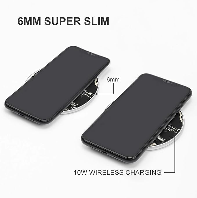 Grims Reapers Scythe Fast Portable Charger 10W Funny Graphic Phone Charging Pad with USB Cable