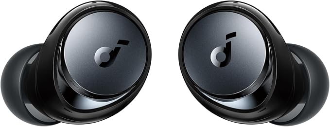 Soundcore by Anker Space A40 Adaptive Active Noise Cancelling Wireless Earbuds Reduce Noise by Up to 98% Ultra Long 50H Playtime 10H Single Playtime Hi-Res Sound Comfortable Fit Wireless Charge