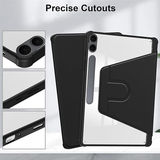 for Samsung Galaxy Tab S11 Ultra Case 14.6 inchAuto Wake/SleepMulti-Viewing AnglesSlim Light Shell CoverPU Leather+PCCompatible with Samsung Galaxy Tab S11 UltraBlack