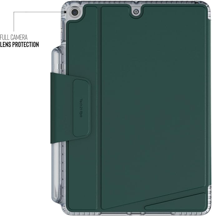 Tech21 EvoFolio case for iPad 7th/8th/9th Gen - Impact Protection iPad case with Multi-Angle Viewing Wake/Sleep Cover - Teal