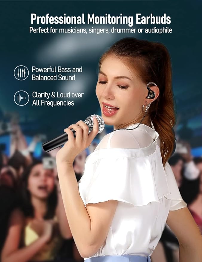 Vibes 201C Wired Earbuds in-Ear Headphones USB C to 3.5mm Adapter &amp Braided Cord Noise Isolating Bass Driven Earphones Carry Case Ear Buds Tips 3.5mm Jack (Clear Brown No Mic)