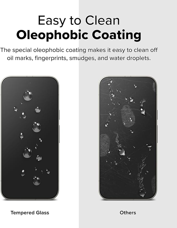 Ringke Easy Slide [Super Easy to Install] Compatible with Google Pixel 9a Screen Protector Case Friendly 9H Hardness Tempered Glass with Simple installation Tool - 2 Pack