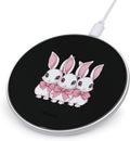 Rabbits Bow Wireless Charger Anti-Slip Wireless Charging Pad Slim Charger Mat for Men Women