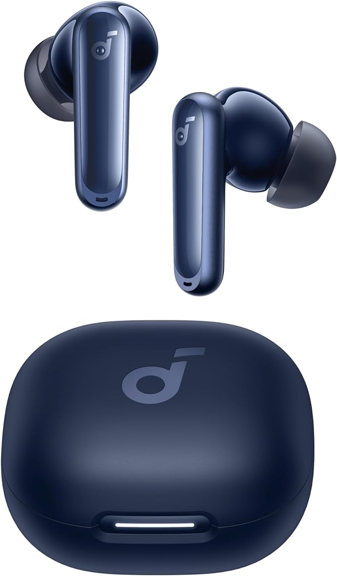 Soundcore P40i by Anker Noise Cancelling Wireless Earbuds Adaptive Noise Cancelling to Environments Heavy Bass 60H Playtime 2-in-1 Case and Phone Stand IPX5 Wireless Charging Bluetooth 5.3