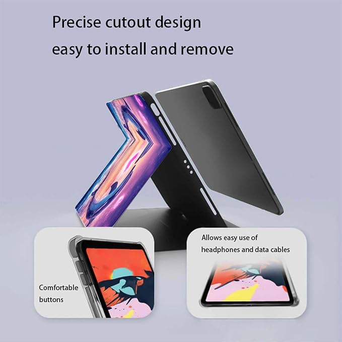 Case for Samsung Galaxy Tab A11 / Tab A9 8.7-Inch 2025/2023Slim Protective LeatherAuto Wake/SleepAdjustable Viewing Angle Stand.Dolphin Bubbles