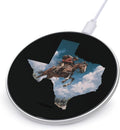 Texas Map Jockey Fast Portable Charger 10W Funny Graphic Phone Charging Pad with USB Cable