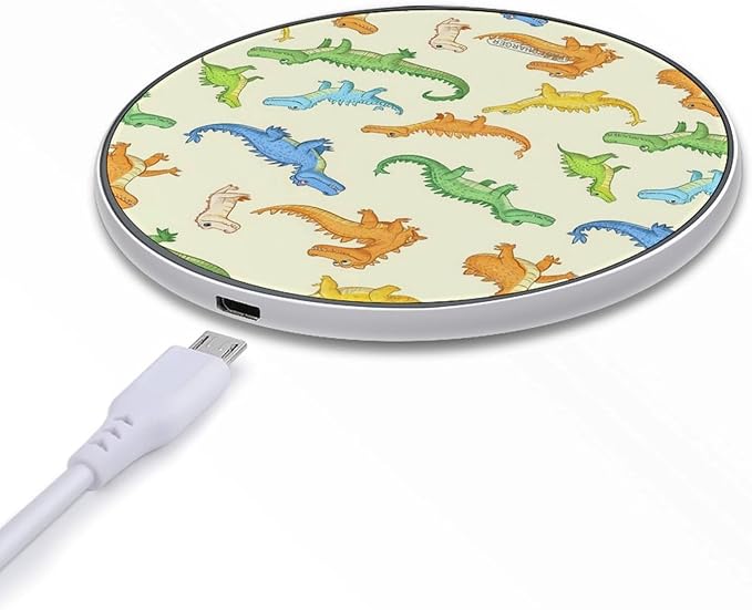 Crocodile Animal Wireless Charger Anti-Slip Wireless Charging Pad Slim Charger Mat for Men Women