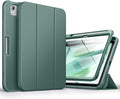 SURITCH Case for iPad (A16) 11th Generation 11 Inch 2025/iPad 10th Generation 10.9 Inch 2022 with Screen Protector Pencil Holder Tri-fold Stand Auto Wake/Sleep Shockproof ProtectionGreen