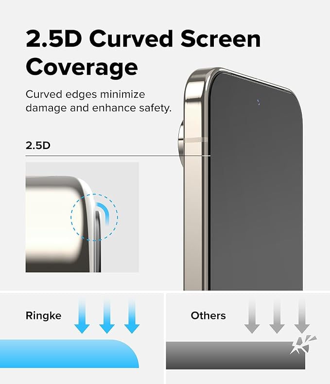 Ringke Easy Slide Tempered Glass Designed for Google Pixel 10 Pro XL Screen Protector [Super Easy to Install] Case Friendly Shatterproof Premium 9H Hardness Tempered Glass - 2 Pack