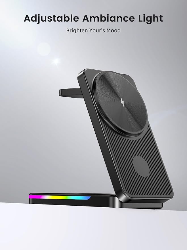 Wireless Charger for Samsung 3 in 1 Charging Station for Samsung - Magnetic Android Charging Station for Galaxy S26 Ultra/Z Fold/Flip &amp Buds4 Pro - Nightstand Organizer &amp Bedside Charger for