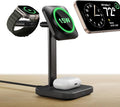 ESR for 3 in 1 Wireless Charging Station Certified Apple Watch Charger 15W MagSafe Charger Stand for iPhone Wireless Charger for Multiple Devices iPhone 17/16/15/14/13 Watch AirPods Black