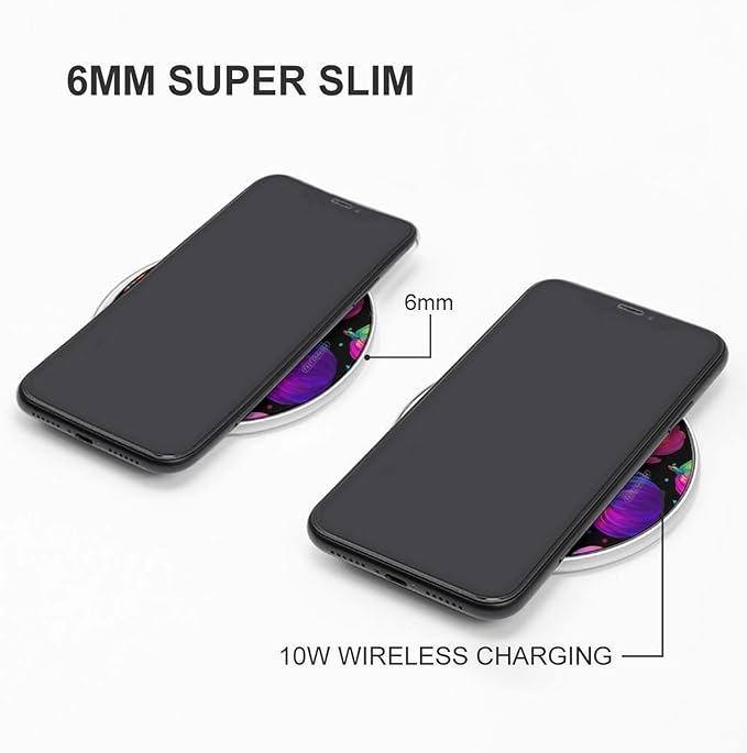Ghosts Pumpkins Glowing Halloween Phone Charger Magnetic Charging Pad Anti-Slip with USB Cable