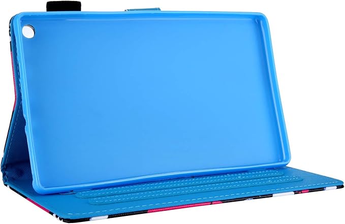 Folio Cover for Fire HD 8 6th/7th/8th Gen Slim Folding Stand PU Leather Protective Wallet Case with Auto Sleep/Wake for Old Amazon Fire HD 8 Tablet 2016/2017/2018 Panda Stripe