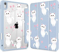 Tuiklol Case for iPad Air 11 Inch M4 2026 / Air 11 Inch M3 2025 / Air 11 Inch M2 2024 / iPad Air 10.9 Inch 2022 2020 Buit in Pencil Holder with Shockproof Cover Clear Transparent Back Cat-Blue