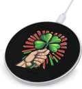 Hand Clover Italian Flag Wireless Charger Anti-Slip Wireless Charging Pad Slim Charger Mat for Men Women