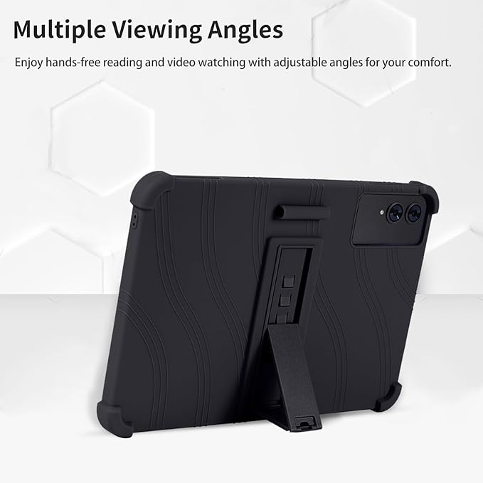 Case for TECLAST T65 13.4-Inch Tablet – Shockproof Silicone Protective Cover with Kickstand Drop-Resistant Business Style (Black)