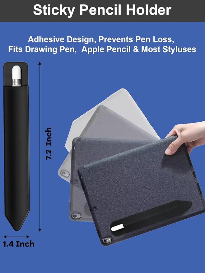 Tablet Case with WACOM MovinkPad Pro 14 Auto Sleep/Wake Protective Sleeve Tablet Cover with Pen Holder to Securely Store Stylus Stand Function Handheld Band Shock Resistant（Black ）