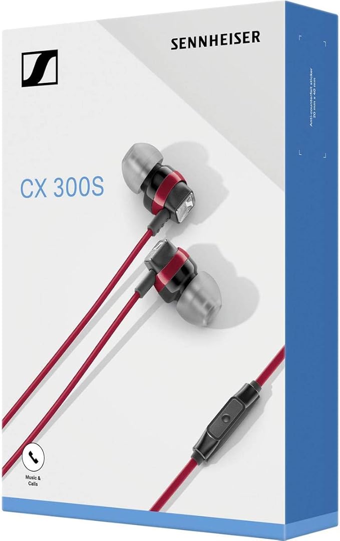 Sennheiser CX 300S In Ear Headphone with One-Button Smart Remote - Red